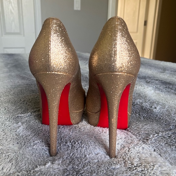 Christian Louboutin Bianca gold platform heel - Picture 4 of 8